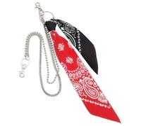 Chelchief Colgante Pantalones Cadena Lock Punk Cinta Biker Cabeza Bufanda Cintura Llavero Billetera Jeans Hip Hop Pantalones Cinturón Unisex Cadena Moda Bufanda de Cintura, フリーサイズ