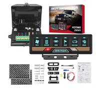 Chelhead 12 V/24 V panel de conmutación RGB 6 veces regulable multifunción programable panel de control de batería impermeable compatible con camión barco SUV autocaravana remolque marino ATV UTV