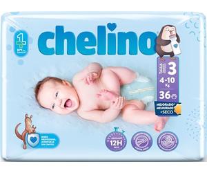 Chelino Pañal infantil Talla 3 (4-10kg), 36 Unidades ( Paquete de 1)