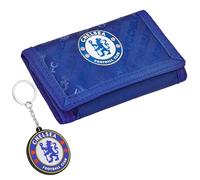 Chelsea F.C. - Cartera Triple Monedero y Accesorios para Niños, Regalos de Fútbol para Niños, Blue, Talla única, Moderno