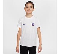 Nike - Camiseta oficial Chelsea FC Pre-Match 2025-2026 Niño, Unisex, White-Pure Platinum-Rush Blue Full Sponsor-Hm, M