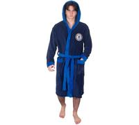 Chelsea FC - Batín con forro polar y capucha para hombre - Producto oficial - Azul marino - L