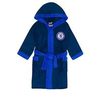 Chelsea FC - Batín oficial con capucha - Para niño - Forro polar - Azul marino - 11-12 años