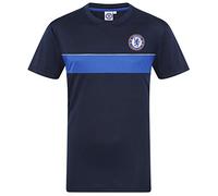 Chelsea FC - Camiseta Oficial de Entrenamiento - para Hombre - Poliéster - Azul Marino - Franja Azul Real - XL