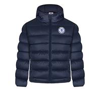 Chelsea FC - Plumífero acolchado oficial con capucha - Para niño - Azul - 10-11 años