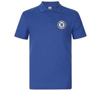 Chelsea FC - Polo Oficial para Hombre - con el Escudo del Club - Azul Real - Medium