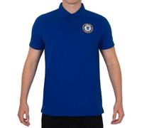 Chelsea FC - Polo Oficial para Hombre - con el Escudo del Club - Azul Real - Small