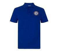 Chelsea FC - Polo Oficial para niño - con el Escudo del Club - Azul Marino - Azul Real - 12-13 años