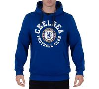 Chelsea FC - Sudadera Oficial con Capucha para Hombre - con el Escudo del Club - Forro Polar - Azul - Azul Real - S