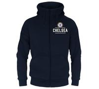 Chelsea FC - Sudadera Oficial con Capucha y Cierre de Cremallera - para Hombre - Forro Polar - XL