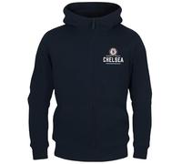 Chelsea FC - Sudadera Oficial con Capucha y Cierre de Cremallera - para niño - Forro Polar - 12-13 años