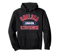 Chelsea London United Kingdom - Estampado Desgastado Sudadera con Capucha