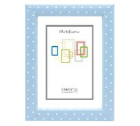 CHELY INTERMARKET | 11B2I | marco de fotos 24x30cm (Azul Punto) Mod-206 Estilo Infantil-Juvenil | Marco de madera para Decoración de Casa | Fotografías de Boda | moldura con relieve.(206-24x30-0,60)