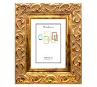CHELY INTERMARKET | 25B2C | Marco de Fotos 13x18cm (Dorado) MOD-201 Estilo Barroco. Ideal para fotografías, títulos universitarios y certificados. Perfil con Forma Floral con relieves.(0,50)