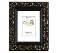 CHELY INTERMARKET | 32A1B | Marco de fotos Grandes 50x70cm (Dorado-Wengué) MOD-201. Estilo barroco. Ideal para fotografías, certificados, etc. Perfil con forma floral con relieves.(201-50x70-2)