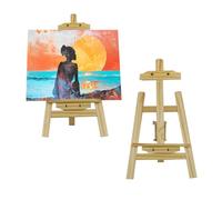 CHELY INTERMARKET Caballete Madera 70 CM Natural Caballete Plegable Para Pintura Lienzo Profesional Artistas Niños Adultos Acrílico Óleo Acuarela Trípode Soporte Portátil Estudio Manualidades