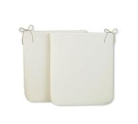 CHELY INTERMARKET Cojines de sillas 40x40x3cm Blanco Set de 2 unds para Cocina, Salon y terraza