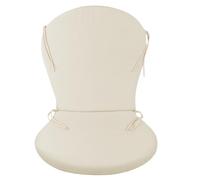 CHELY INTERMARKET Cojines Guitarra Exterior Blanco Hueso Pack 4 Unidades 90x48x4cm Algodón Poliéster Cremallera Cordones Ajuste Universal Suave Jardín Terraza Playa Piscina Comodidad