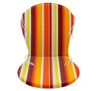 CHELY INTERMARKET Cojines Guitarra Exterior Multi Naranja Pack 4 Unidades 90x48x4cm Algodón Poliéster Cremallera Cordones Ajuste Universal Suave Jardín Terraza Playa Piscina Comodidad