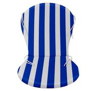CHELY INTERMARKET Cojines Guitarra Exterior Rayas Azul Blanco Pack 4 Unidades 90x48x4cm Algodón Poliéster Cremallera Cordones Ajuste Universal Suave Jardín Terraza Playa Piscina Comodidad