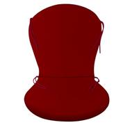CHELY INTERMARKET Cojines Guitarra Exterior Rojo Pack 4 Unidades 90x48x4cm Algodón Poliéster Cremallera Cordones Ajuste Universal Suave Jardín Terraza Playa Piscina Comodidad