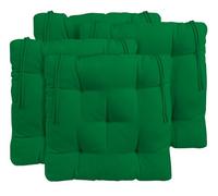 CHELY INTERMARKET - Cojines para sillas Pack de 2/4/6 Unidades con Correas de sujeción para sillas, 5 Pespuntes. (Verde, 50x50cm (4unds))