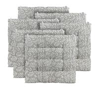 CHELY INTERMARKET Cojines Silla 40x40x7,5cm Pack 6 Unidades Relleno Mullido Rama Beige 9 Pespuntes Acolchado Exterior Interior Decorativos Suaves Estables Lavables Terraza Jardín