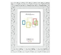 CHELY INTERMARKET. Marco de Fotos Grandes 50x70cm (Blanco) MOD-201 Estilo Barroco. Ideal para fotografías, títulos universitarios y certificados. Perfil con Forma Floral con relieves.(201-50x70-2)