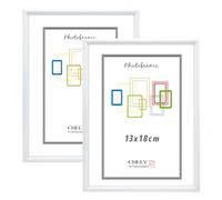 CHELY INTERMARKET Marcos de fotos 13x18cm MOD 316 Blanco Pack 2 unds Cuadro de pared para foto