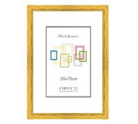 CHELY INTERMARKET MOD-254 Marco Fotos Madera Dorado 50x70cm Estilo Nórdico Rústico Moderno Escandinavo Decorativo Cuadro Horizontal Vertical Cristal Moldura Ancha Color Dorado Decoración
