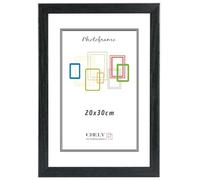CHELY INTERMARKET MOD-254 Marco Fotos Madera Negro 20x30cm Estilo Nórdico Rústico Moderno Escandinavo Decorativo Cuadro Horizontal Vertical Cristal Moldura Ancha Color Negro Decoración