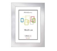 CHELY INTERMARKET MOD-254 Marco Fotos Madera Plateado 18x24cm Pack 2 Unds Estilo Nórdico Rústico Moderno Escandinavo Decorativo Cuadro Horizontal Vertical Cristal Moldura Ancha Color Plateado