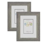 CHELY INTERMARKET MOD-274 Marco Fotos Decorativo 15x20cm Pack 2 unds Madera Estilo Elegante Moldura Relieve Cuadro Color (Gris Verdoso 2002 Fotografía Vertical Horizontal Cristal Protección Hogar