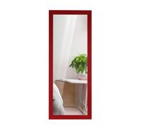 CHELY INTERMARKET MOD146 Espejo De Pared Cuerpo Entero Rojo Moderno 35x140cm para Dormitorio Salón Recibidor Estilo Decorativo Grande Montaje Vertical Horizontal Incluye Kit De Colgar
