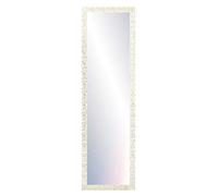 CHELY INTERMARKET MOD156 Espejo De Pared Cuerpo Entero Blanco Raya Dorado Estilo Decorativo 35x140cm Rectangular Marco Relieve Perfil Plano para Salón Dormitorio Oficina Fabricado En España