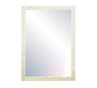 CHELY INTERMARKET MOD156 Espejo De Pared Cuerpo Entero Blanco Raya Dorado Estilo Decorativo 60x80cm Rectangular Marco Relieve Perfil Plano para Salón Dormitorio Oficina Fabricado En España