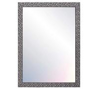 CHELY INTERMARKET MOD156 Espejo De Pared Cuerpo Entero Gris Raya Plateado Estilo Decorativo 60x80cm Rectangular Marco Relieve Perfil Plano para Salón Dormitorio Oficina Fabricado En España
