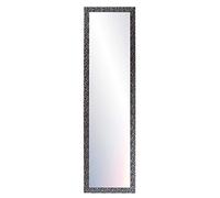CHELY INTERMARKET MOD156 Espejo De Pared Cuerpo Entero Negro Plateado Estilo Decorativo 30x130cm Rectangular Marco Relieve Perfil Plano para Salón Dormitorio Oficina Fabricado En España