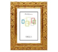 CHELY INTERMARKET MOD201 Marco Fotos Estilo Barroco Dorado 30x40cm Decoración Vintage Para Fotografías Títulos Diplomas Certificados Madera Maciza Perfil Floral Relieve Montaje Pared