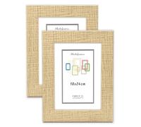 CHELY INTERMARKET MOD204 Marco Fotos Decorativo Estilo Clásico Haya 18x24cm Pack2Uds Madera MDF con Cristal Real Diseño Montaje Vertical Horizontal Ideal Diplomas Certificados Fotografías
