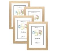 CHELY INTERMARKET MOD204 Marco Fotos Decorativo Estilo Clásico Haya 20x30cm Pack4Uds Madera MDF con Cristal Real Diseño Montaje Vertical Horizontal Ideal Diplomas Certificados Fotografías