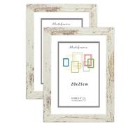 CHELY INTERMARKET MOD204 Marco Fotos Decorativo Estilo Clásico Vintage 20x25cm Pack2Uds Madera MDF con Cristal Real Diseño Montaje Vertical Horizontal Ideal Diplomas Certificados Fotografías