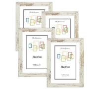 CHELY INTERMARKET MOD204 Marco Fotos Decorativo Estilo Clásico Vintage 20x30cm Pack4Uds Madera MDF con Cristal Real Diseño Montaje Vertical Horizontal Ideal Diplomas Certificados Fotografías