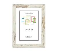 CHELY INTERMARKET MOD204 Marco Fotos Decorativo Estilo Clásico Vintage 24x30cm Madera MDF con Cristal Real Diseño Montaje Vertical Horizontal Ideal Diplomas Certificados Fotografías