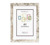 CHELY INTERMARKET MOD204 Marco Fotos Decorativo Estilo Clásico Vintage A3 Madera MDF con Metacrilato Diseño Montaje Vertical Horizontal Ideal Diplomas Certificados Fotografías