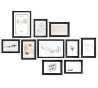 CHELY INTERMARKET MOD254 Marco Fotos Madera Estilo Nórdico Rústico Moderno Escandinavo Decorativo Cuadro Horizontal Vertical Cristal Moldura Ancha Color Negro Decoración Pack 10 Unidades
