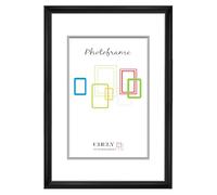 CHELY INTERMARKET MOD280 Marco Fotos Grande A4 Minimalista Redondeado Decorativo Madera Blanca Incluye Kit Montaje Vertical Horizontal Color Negro Certificados Diplomas Cuadro Moderno