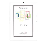 CHELY INTERMARKET MOD300 Marco Portafoto Clip Metacrilato Sin Borde Moderno 20x30cm Montaje Vertical Horizontal Decoración Posters Carteles Oficinas Galerías Color Transparente Incluye 1 Unidad