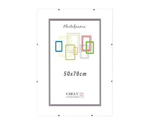 CHELY INTERMARKET MOD300 Marco Portafoto Clip Metacrilato Sin Borde Moderno 50x70cm Montaje Vertical Horizontal Decoración Posters Carteles Oficinas Galerías Color Transparente Incluye 1 Unidad