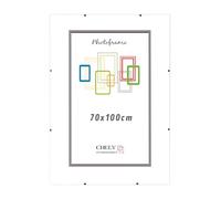 CHELY INTERMARKET MOD300 Marco Portafoto Clip Metacrilato Sin Borde Moderno 70x100cm Montaje Vertical Horizontal Decoración Posters Carteles Oficinas Galerías Color Transparente Incluye 1 Unidad